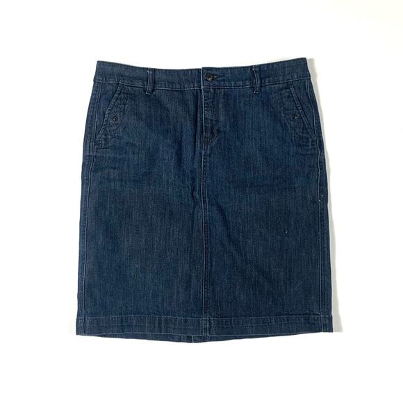Dark Wash Jean Pencil Skirt - Picture 1 of 7